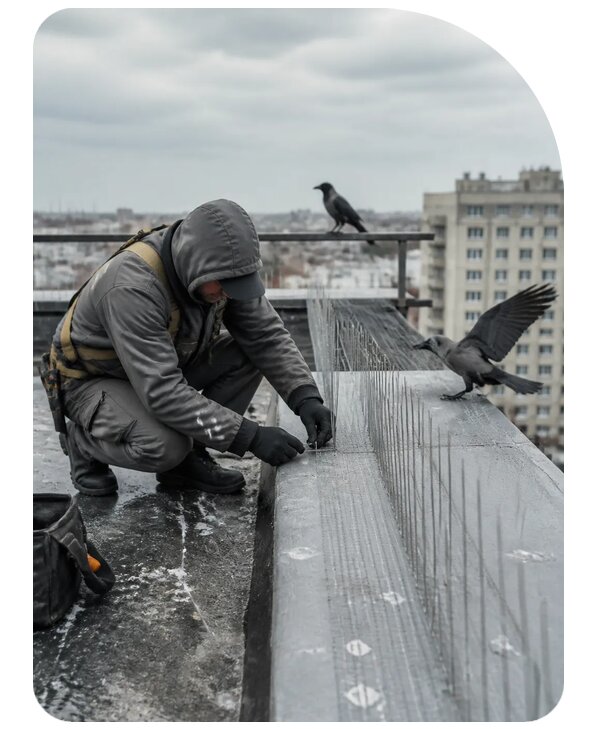 Защита от ворон под ключ в Соликамске по цене от 5153 р. | Сенат-Слк